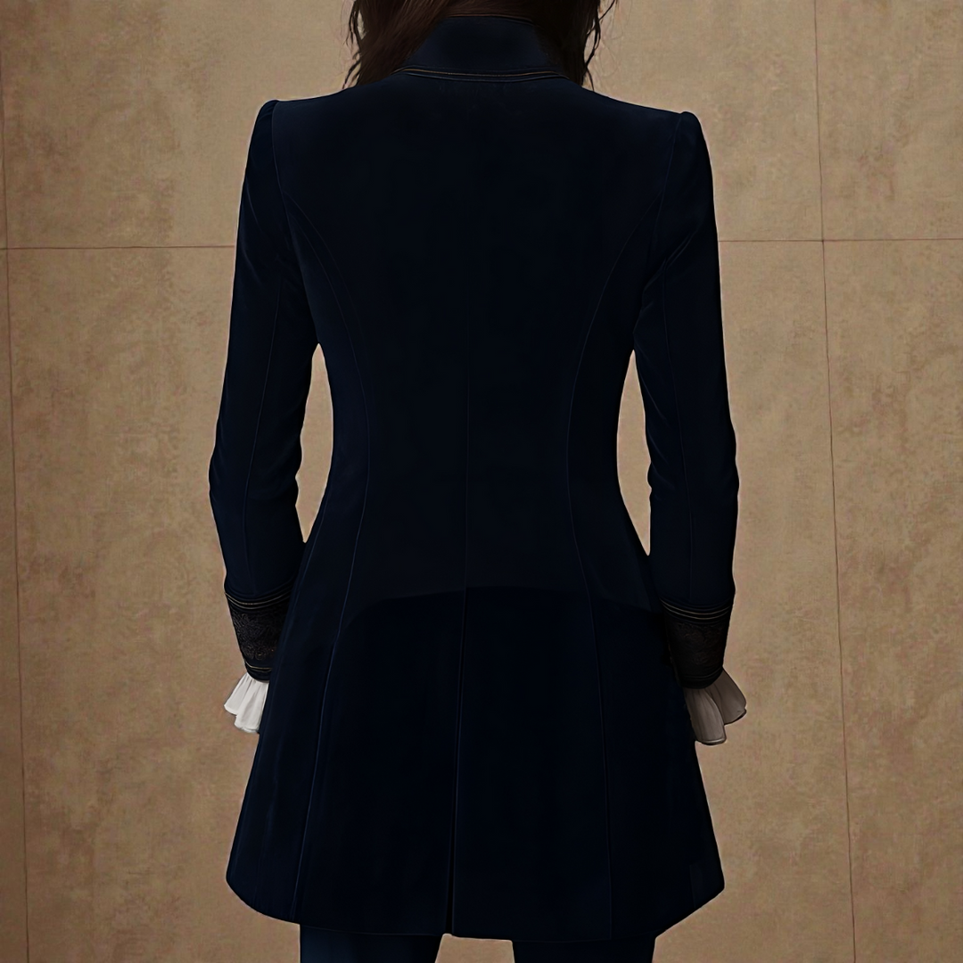 Naeva - Chaqueta de Terciopelo de manga Larga, Suave y Elegante