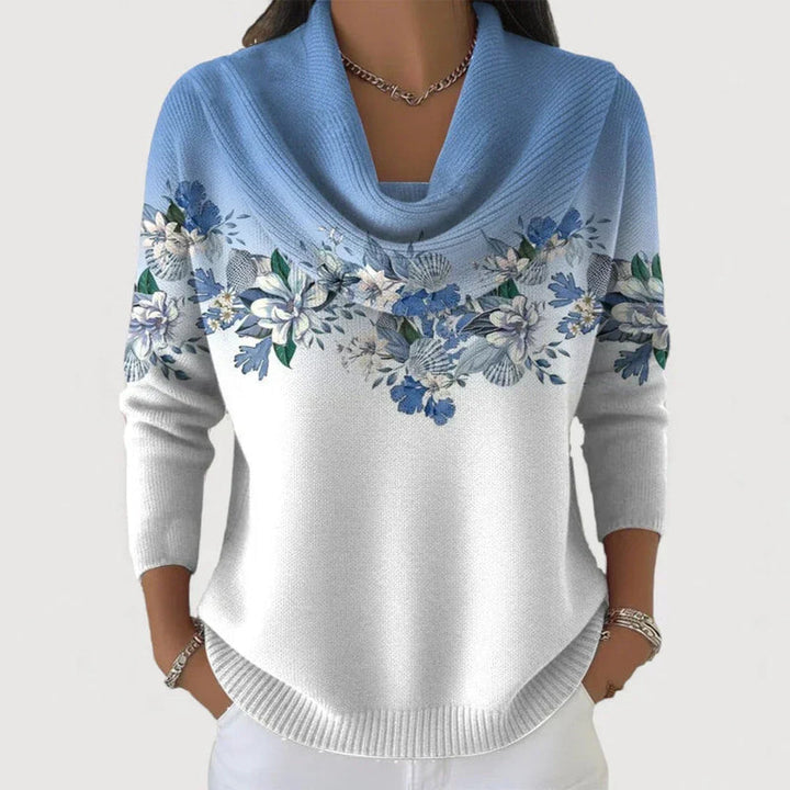 Sabatina - Jersey Floral Con Cuello Blando