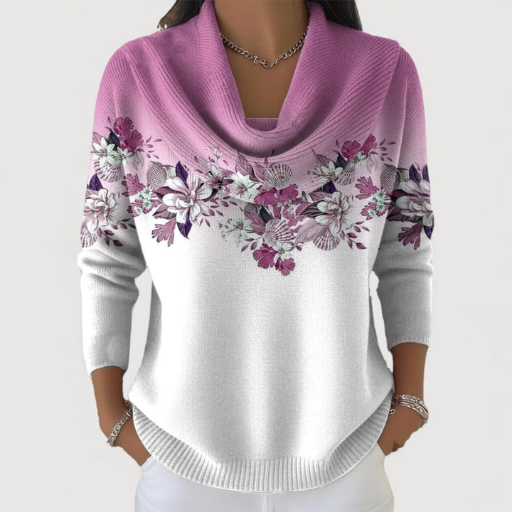 Ritika - Jersey Floral Con Cuello Redondo
