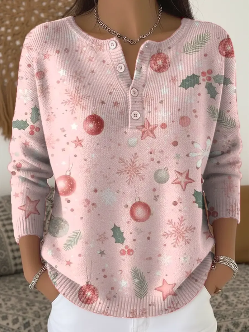 Jessalyn - Jersey Navideño con Botones