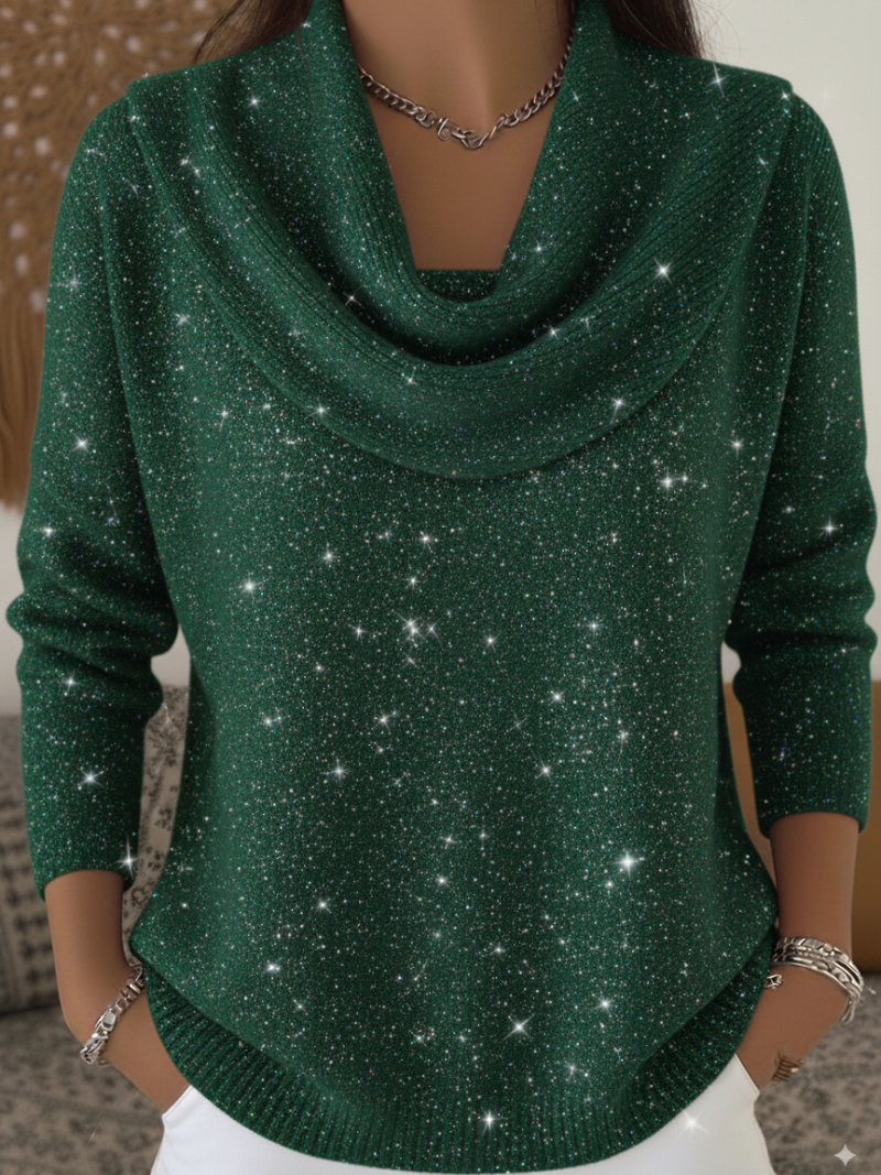 Waynwood - Jersey Brillante Con Cuello Decorativo