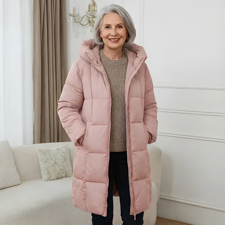 Eponina - Chaqueta Larga Acolchada Con Capucha