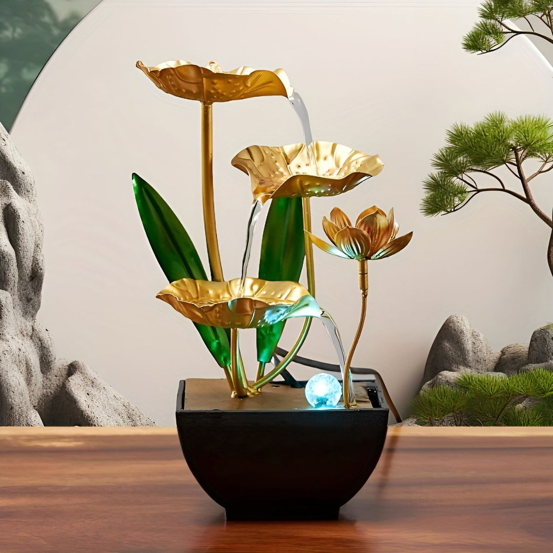 LotusAura - Fuente Automática Para Interiores Con Humidificador