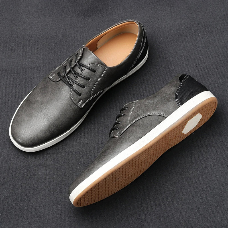 Fausto -  Cómodas Cuero Zapatillas Deportivas