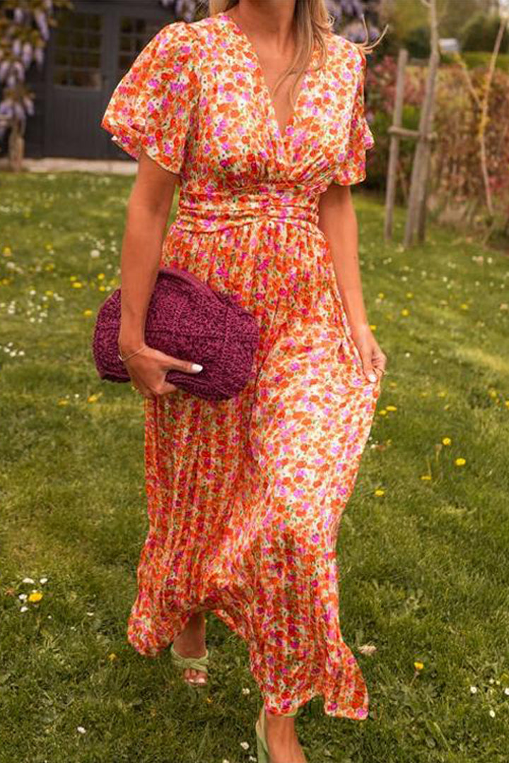 Capucine - EleganteVestido Largo Con Flores
