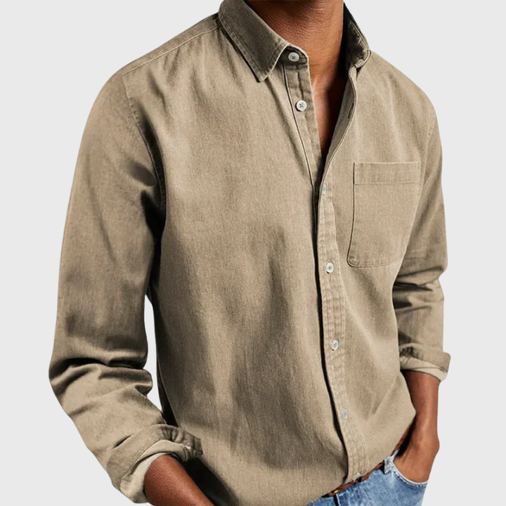 Nikolaj - Camisa De Manga Larga Con Bolsillo Delantero