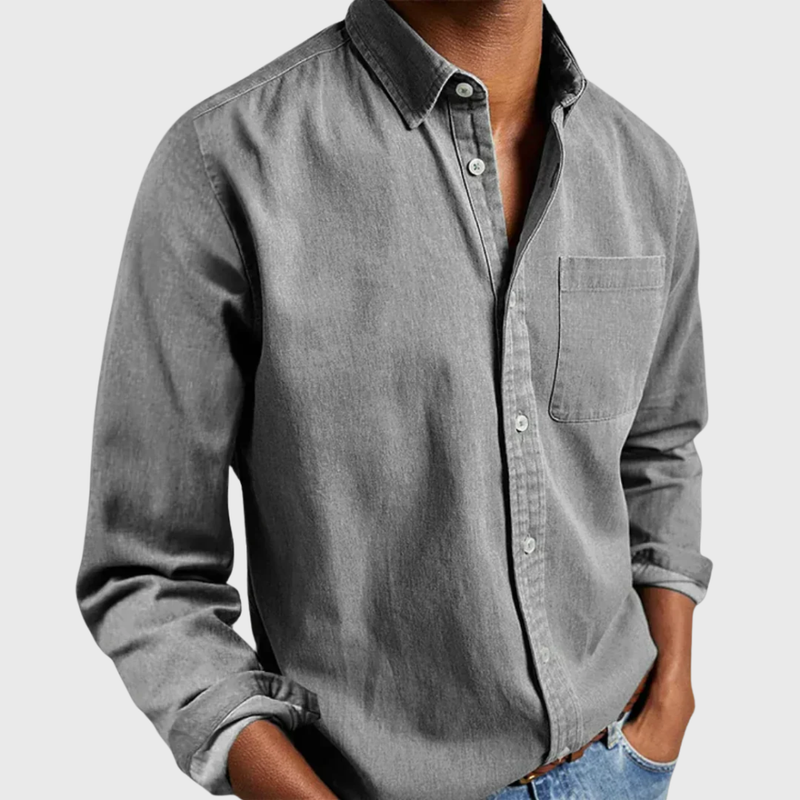 Nikolaj - Camisa De Manga Larga Con Bolsillo Delantero