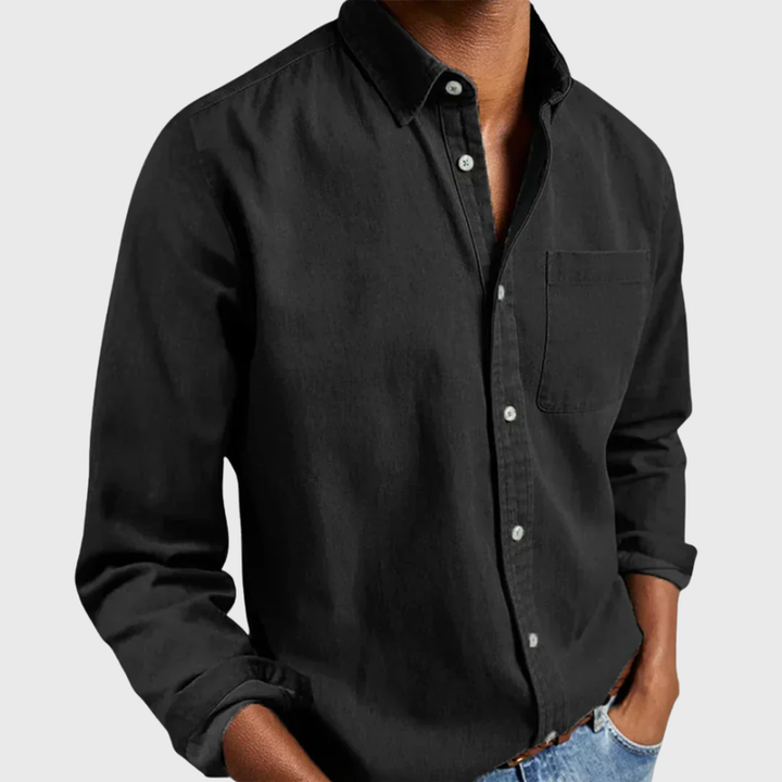 Nikolaj - Camisa De Manga Larga Con Bolsillo Delantero