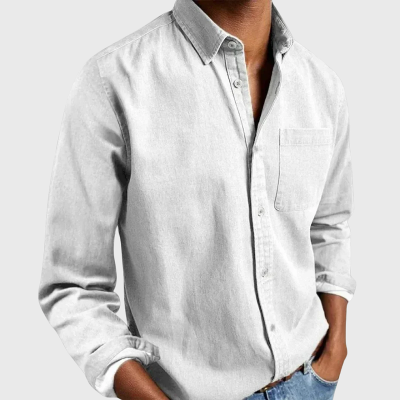 Nikolaj - Camisa De Manga Larga Con Bolsillo Delantero