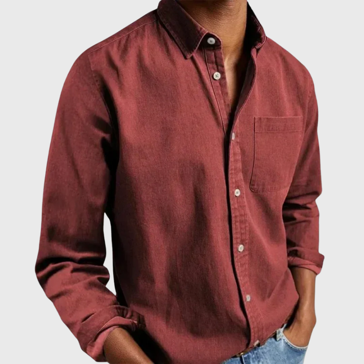Nikolaj - Camisa De Manga Larga Con Bolsillo Delantero