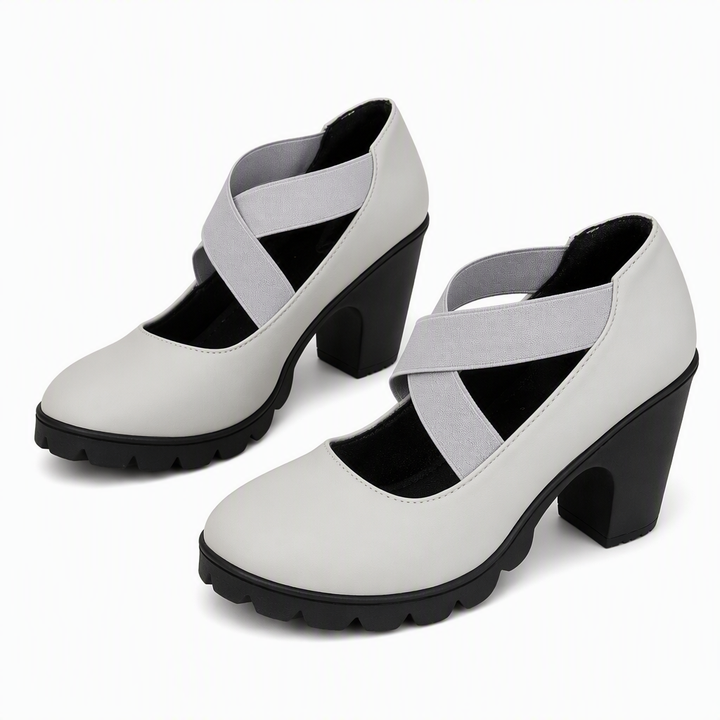 Magela - Zapatos Estilo Mary Jane Con Tiras Cruzadas