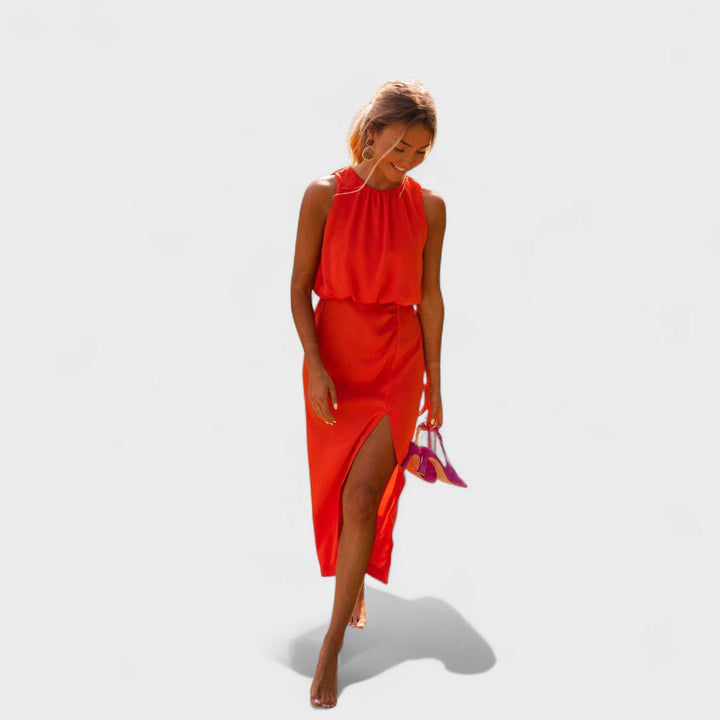 Danella - Elegante Vestido Midi Sin Mangas