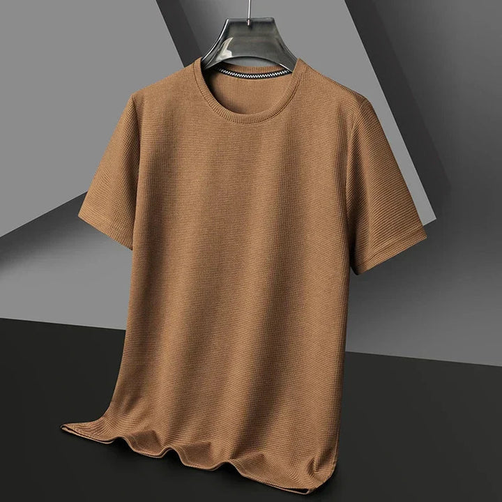Sajid - Camiseta De Manga Corta Con Cuello Redondo Y Textura