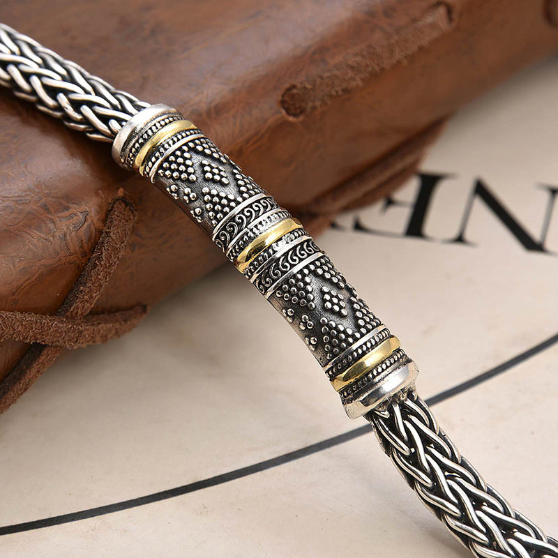 Jalair - Pulsera De Acero Inoxidable Con Grabado En Forma De Cuerda