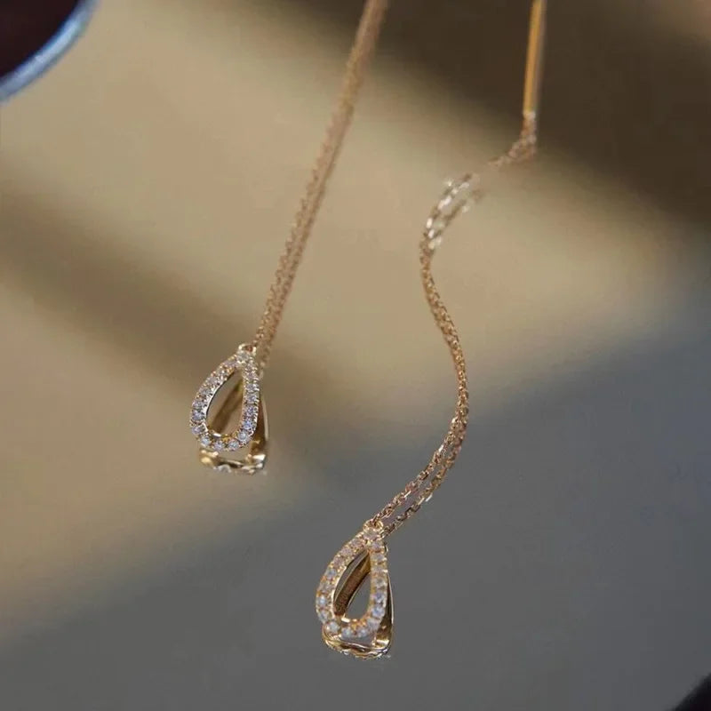 Soazig - Pendientes Largos Con Forma De Gota