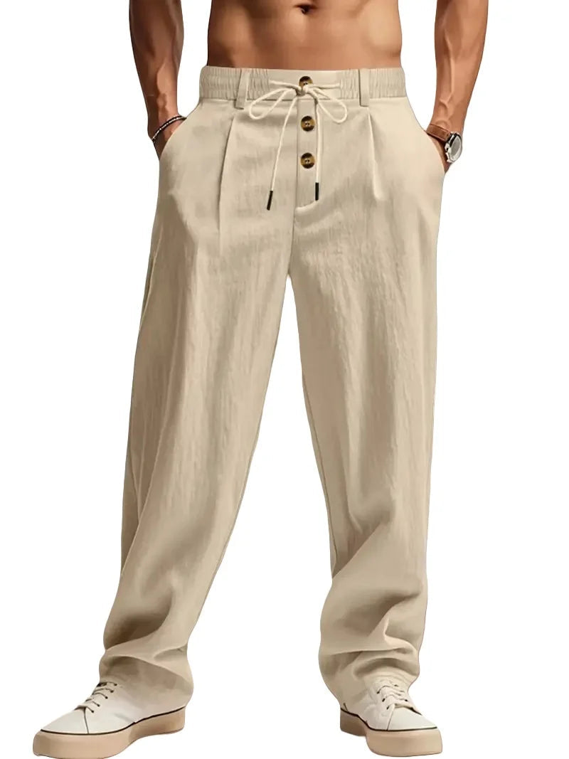 Gencio - Pantalón Holgado De Lino