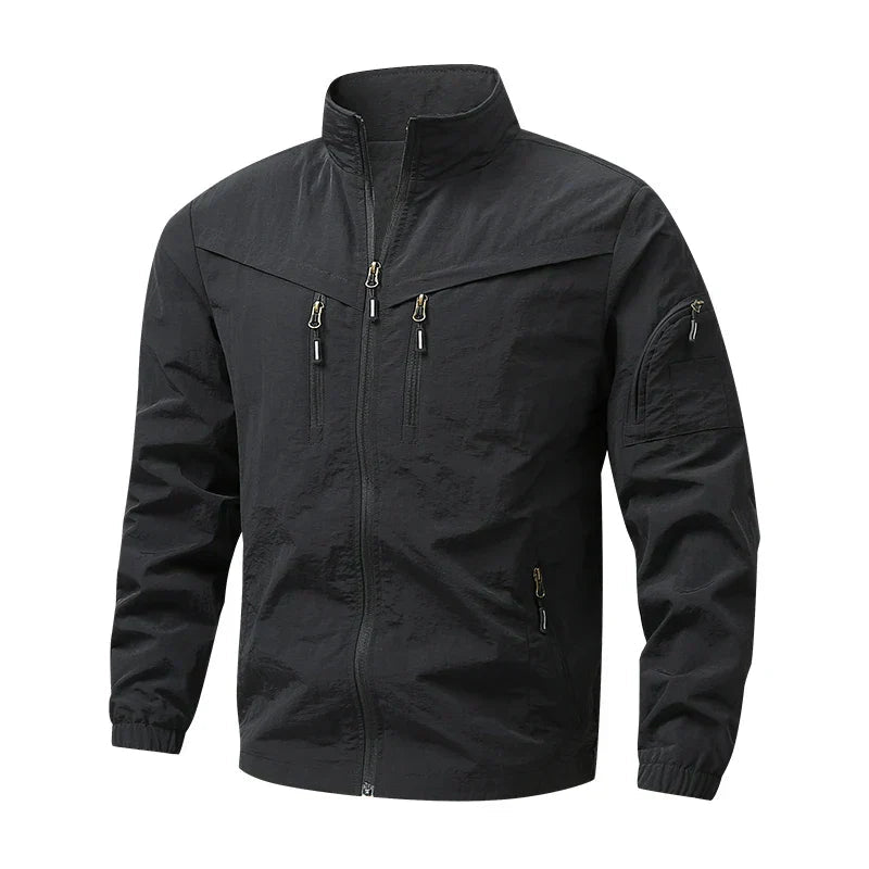 Tymas - Chaqueta Con Cuello Alto y Bolsillo Con Cremallera