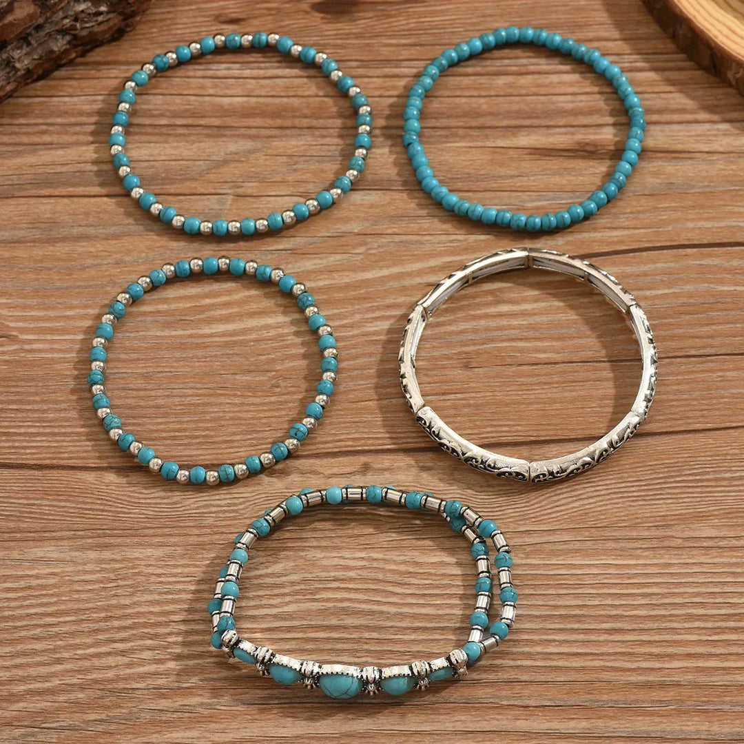 Nilay - Pulseras De Turquesa De Estilo Boho