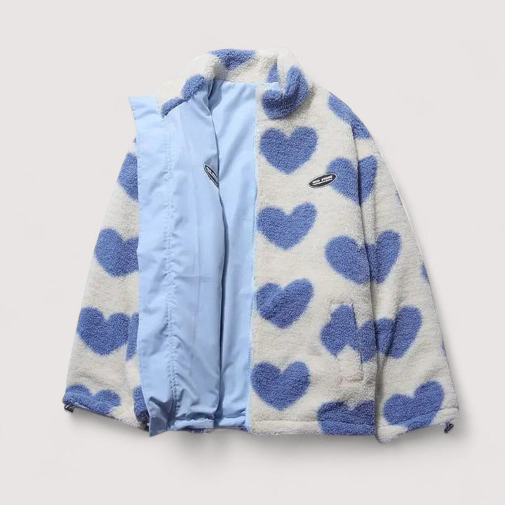 Gerina - Chaqueta Reversible Con Estampado De Corazones