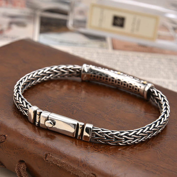Jalair - Pulsera De Acero Inoxidable Con Grabado En Forma De Cuerda