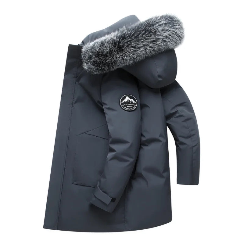 Eyal - Elegante Parka Bouclier de Manga Larga
