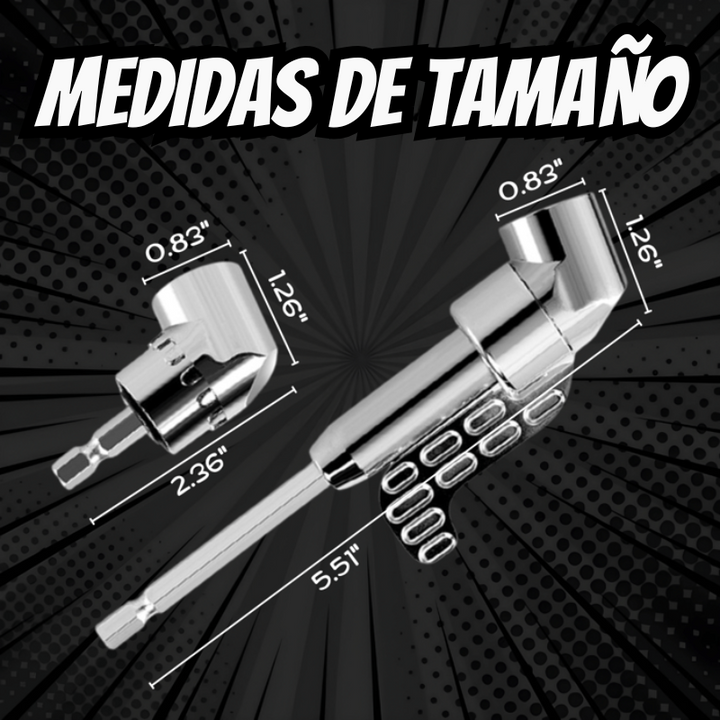 FlexiDrill - Adaptador De Broca En Angulo Recto De 105 Grados
