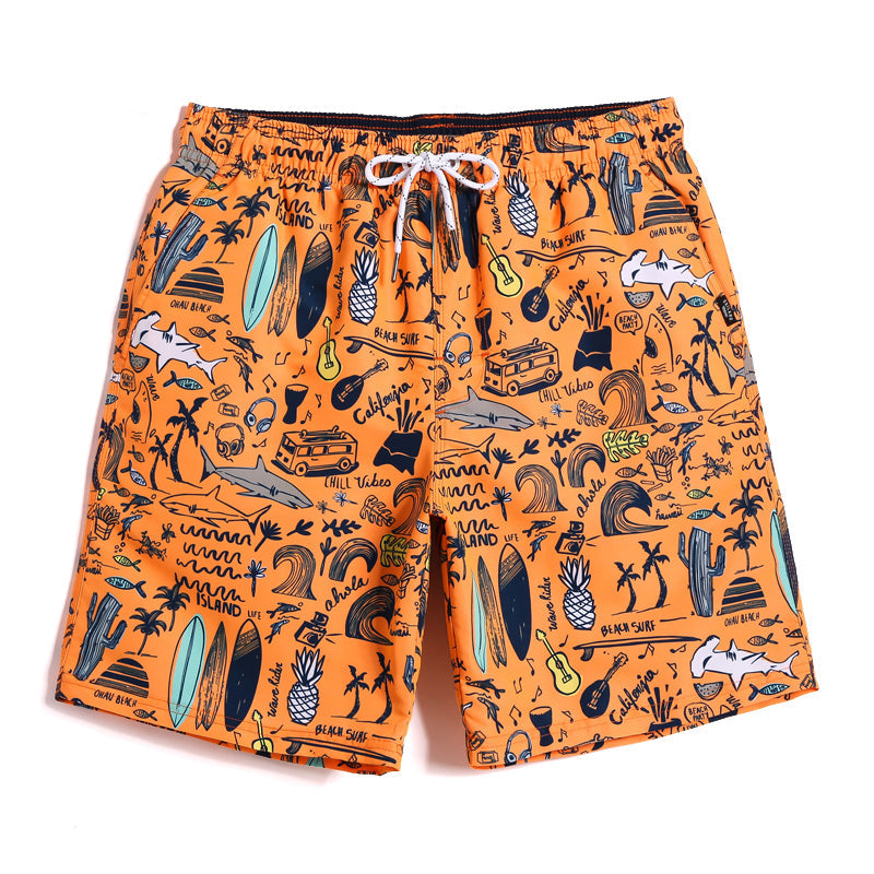 Tobey - Pantalones Cortos De Playa Con Estampado Tropical
