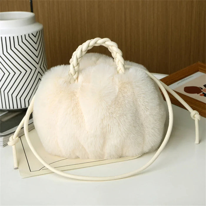 Narnia - Bolso Bandolera de Peluche con Forma de Calabaza