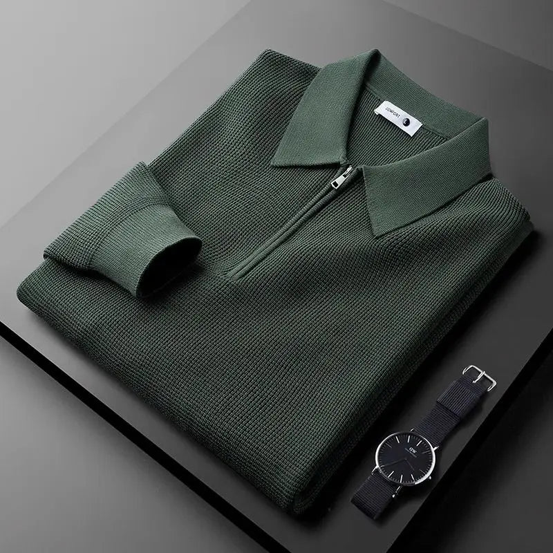 Clifford - Jersey De Punto Con Cuello Y Cremallera De Un Cuarto