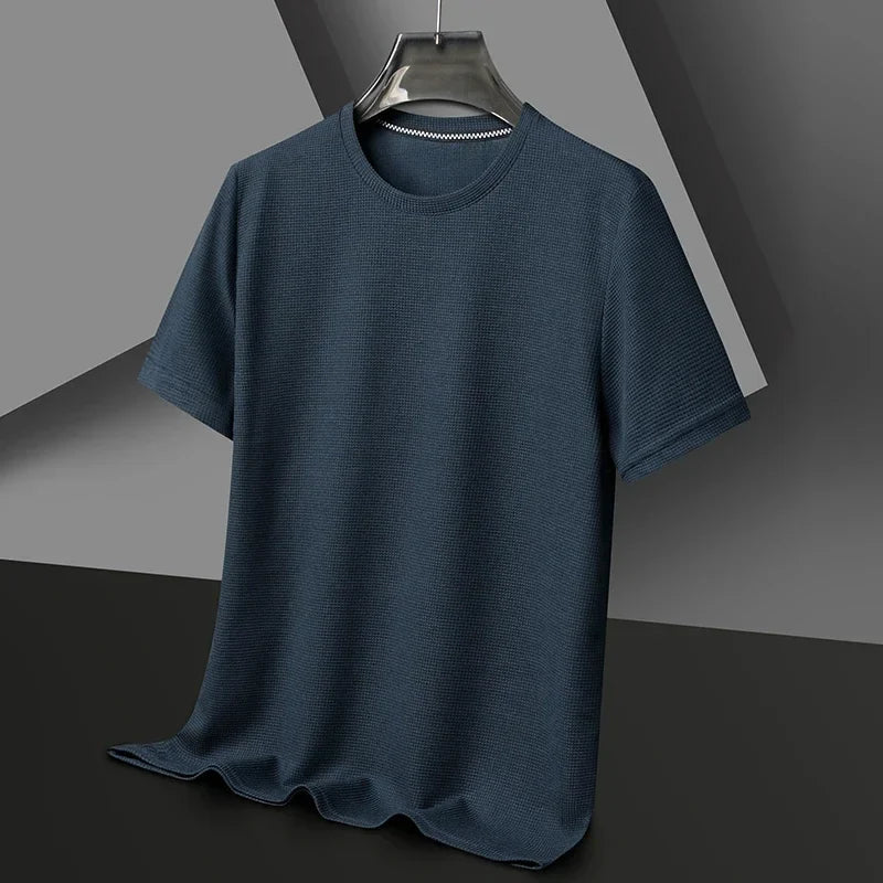 Sajid - Camiseta De Manga Corta Con Cuello Redondo Y Textura