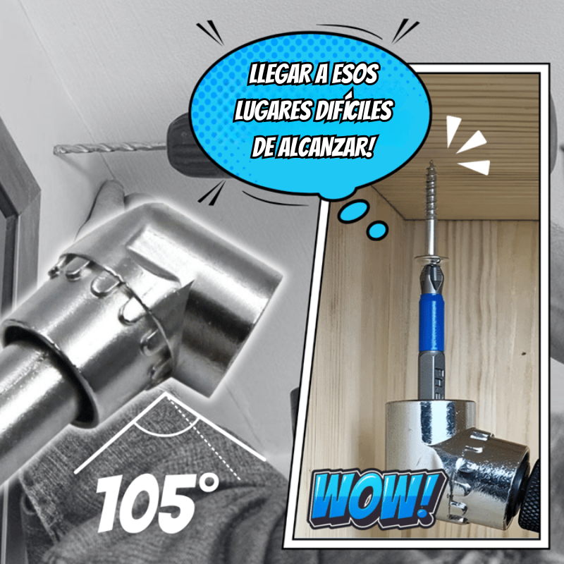 FlexiDrill - Adaptador De Broca En Angulo Recto De 105 Grados