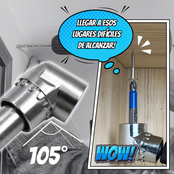 FlexiDrill - Adaptador De Broca En Angulo Recto De 105 Grados