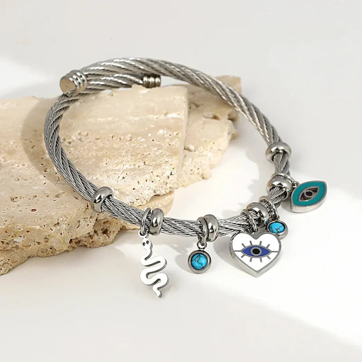 Nayvia - Pulsera con Amuleto Contra el mal de Ojo