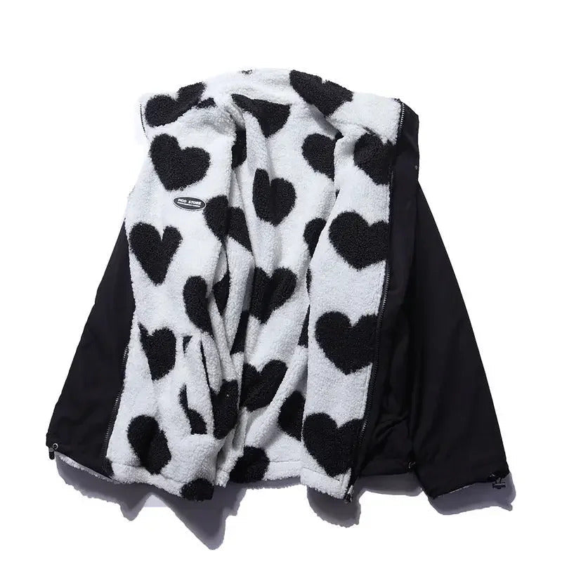 Almit - Chaqueta De Manga Larga Con Estampado de Corazones