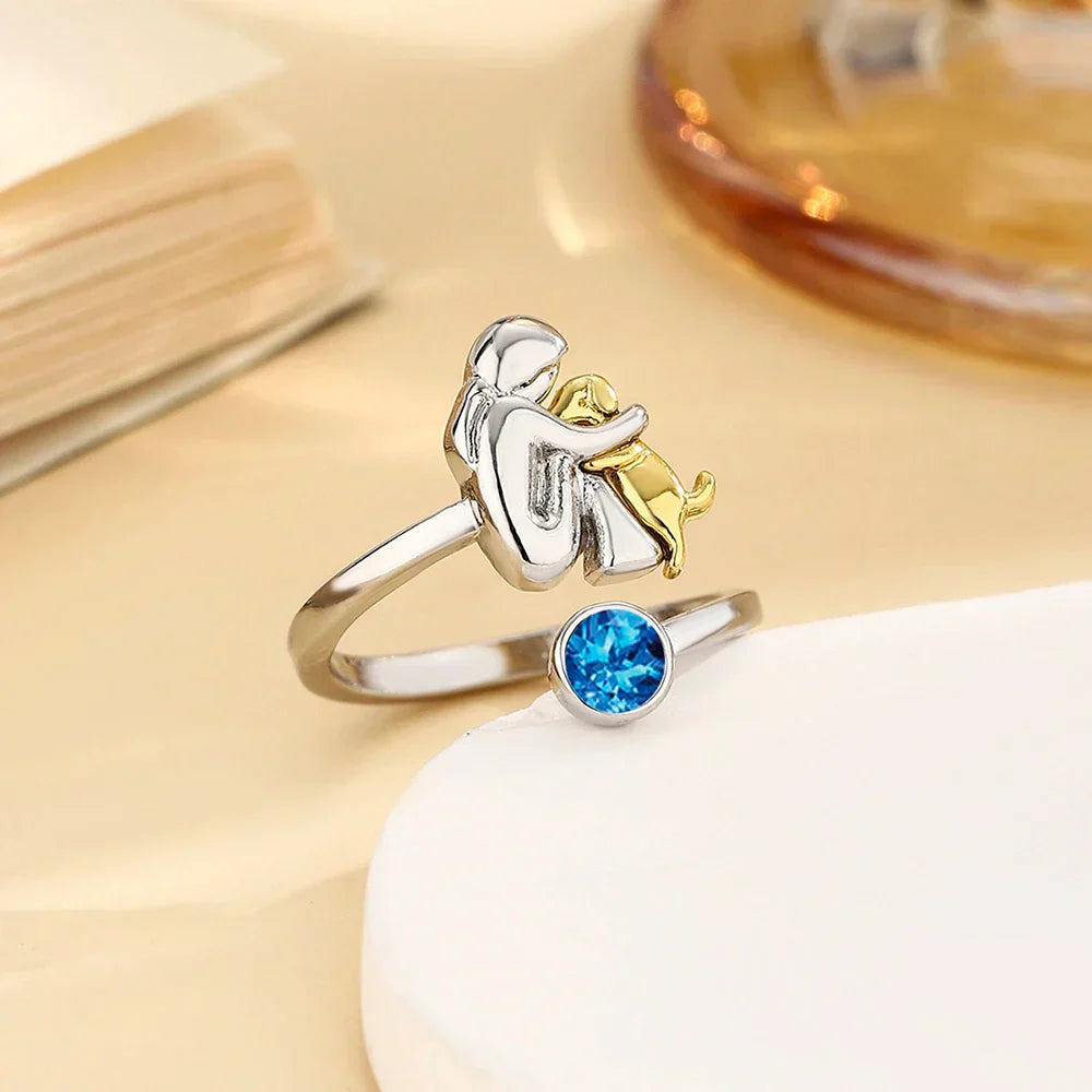 ForeverHug - Anillo Con Icono De Perro