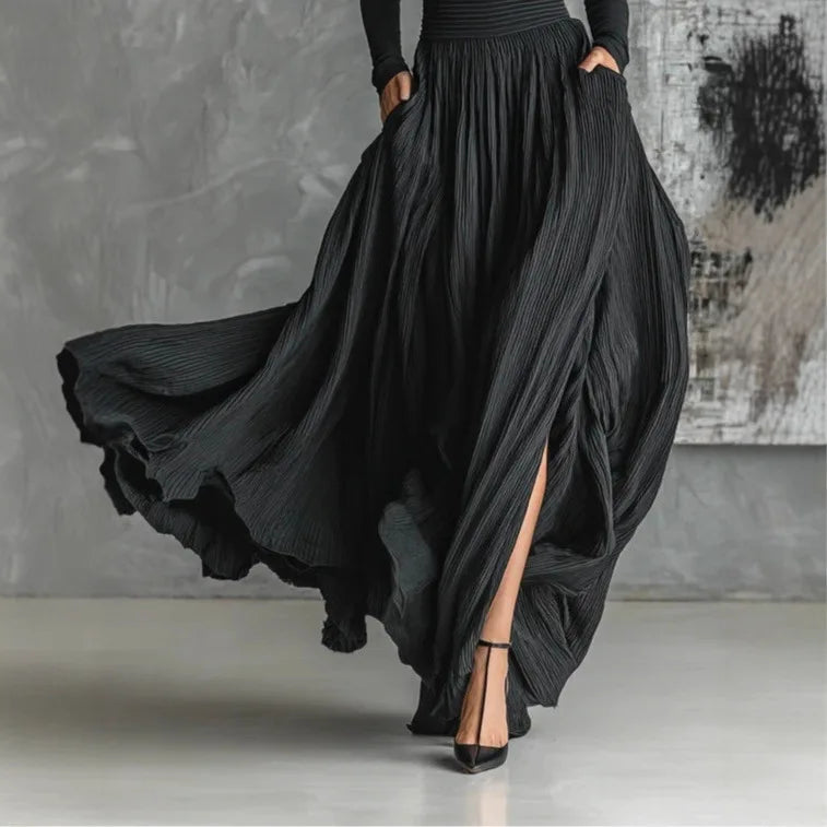 Keziah - Elegante Vestido Largo Plisado