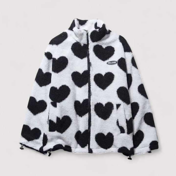 Gerina - Chaqueta Reversible Con Estampado De Corazones
