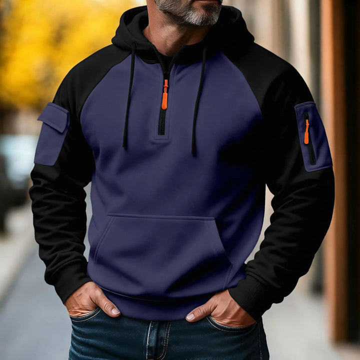 Nachman - Sudadera Con Capucha Manga Larga y Media Cremallera