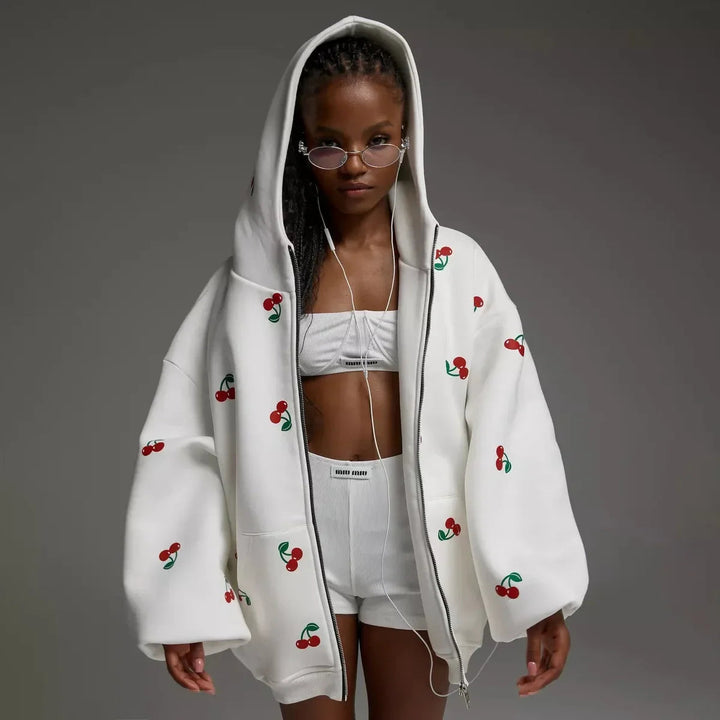 Katina - Chaqueta Cereza Blanca