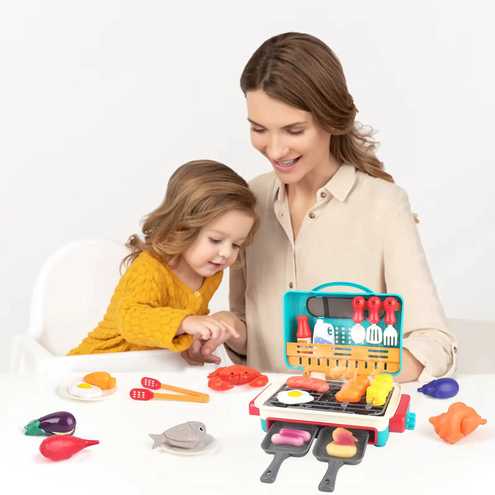 GrillSplash - Juego de Barbacoa Simulada Para Niños Con luz de Aspersión