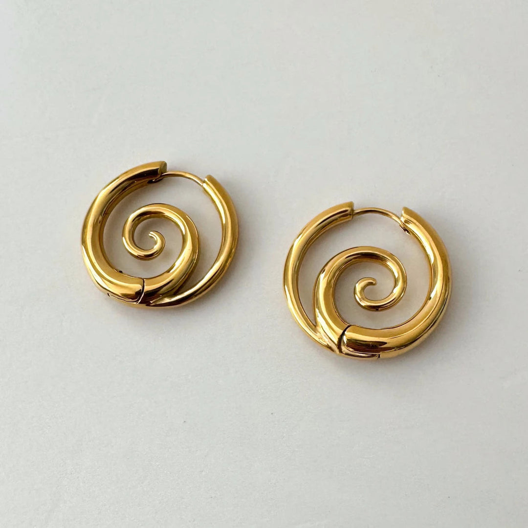 Kaliah - Pendientes de Aro en Espiral
