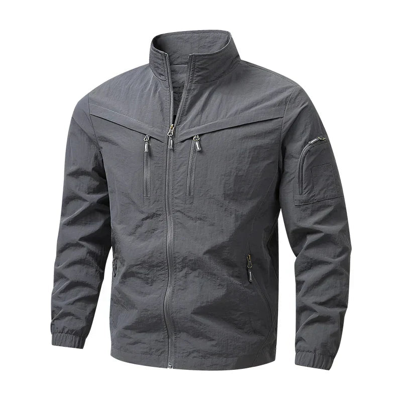 Tymas - Chaqueta Con Cuello Alto y Bolsillo Con Cremallera