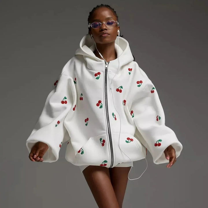 Katina - Chaqueta Cereza Blanca
