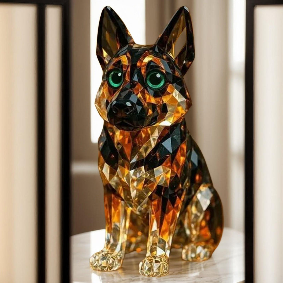 EternalPaws - Figurita de Pastor Alemán de Cristal