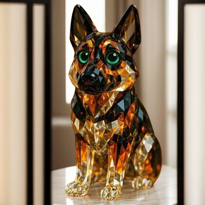 EternalPaws - Figurita de Pastor Alemán de Cristal