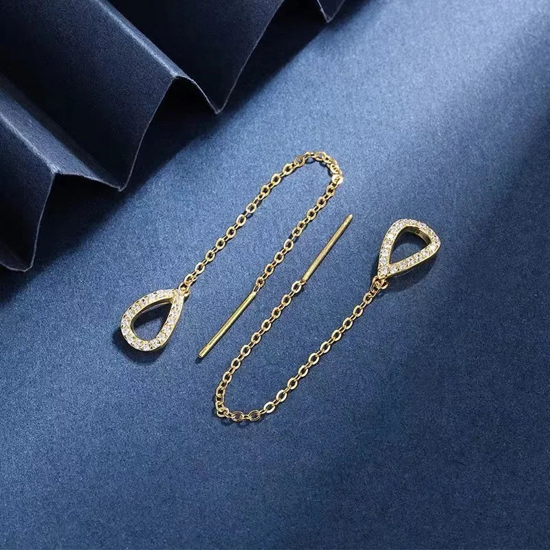 Soazig - Pendientes Largos Con Forma De Gota
