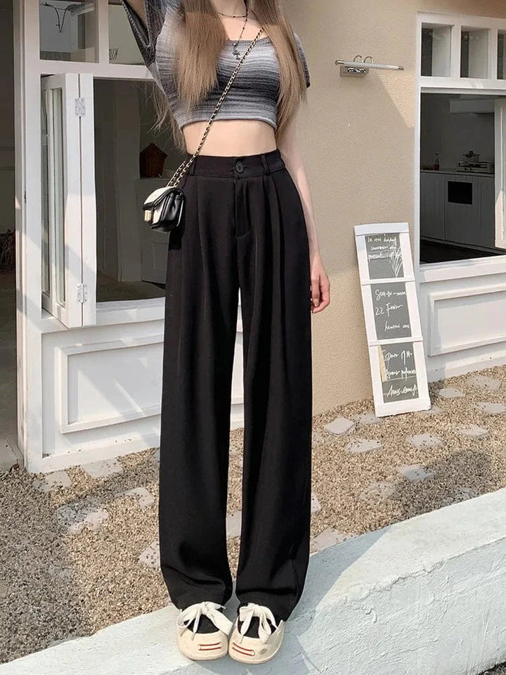 Susanne - Pantalón Suelto de Cintura Alta
