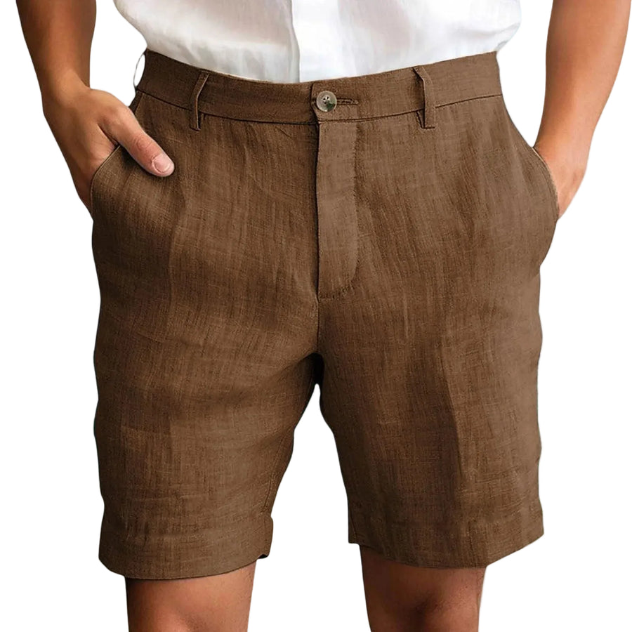 Fotis - Pantalones Cortos Elegantes De Lino