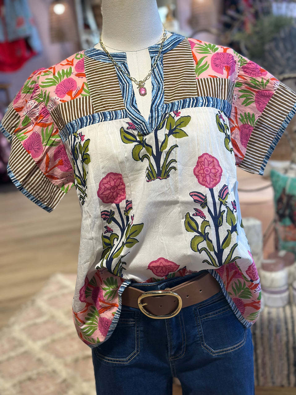 Minta - Blusa informal Con Estampado De Flores