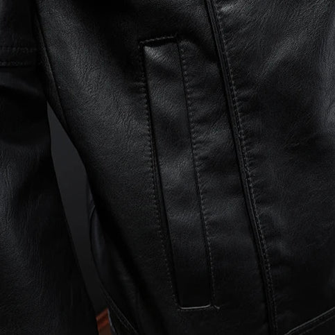 Lulzim - Informal Ajuste Entallado Cuero Chaqueta